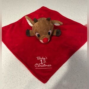 Rudolph the Red-Nosed Reindeer Baby’s First Christmas Lovely Soft Mini Blanket.